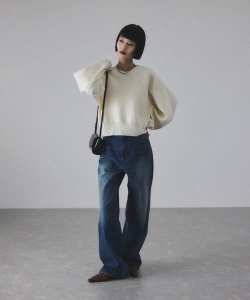 サステナブル】ロゴパッチスウェットニット（ニット/セーター）｜ADAM