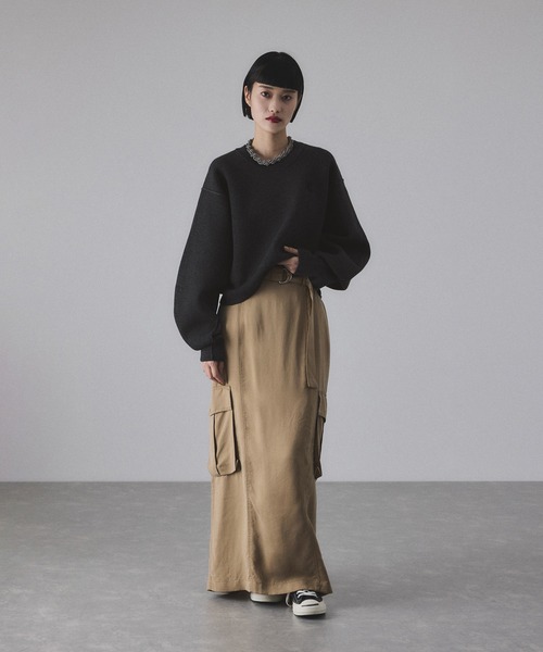 サステナブル】ロゴパッチスウェットニット（ニット/セーター）｜ADAM