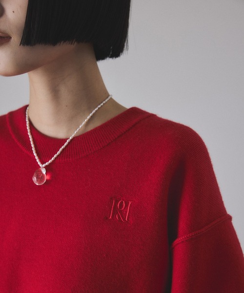 サステナブル】ロゴパッチスウェットニット（ニット/セーター）｜ADAM