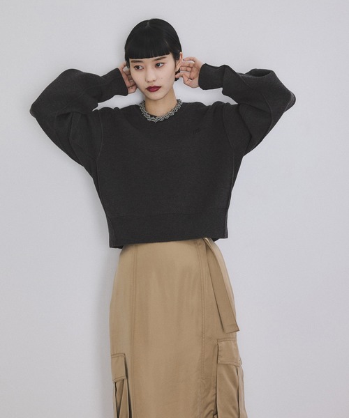 サステナブル】ロゴパッチスウェットニット（ニット/セーター）｜ADAM