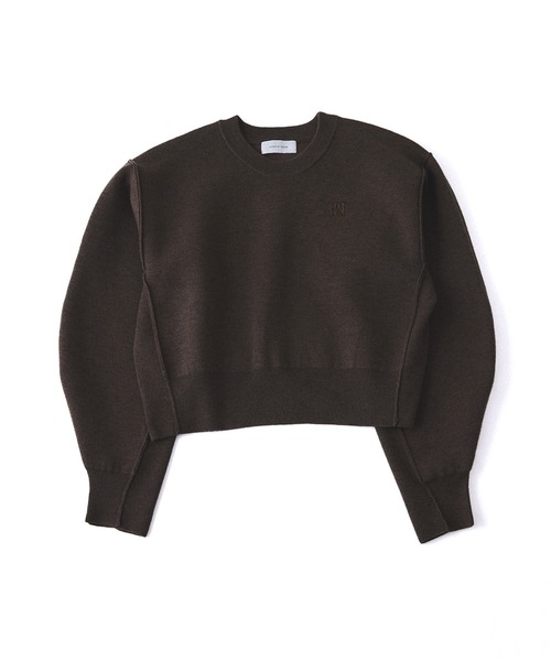 サステナブル】ロゴパッチスウェットニット（ニット/セーター）｜ADAM