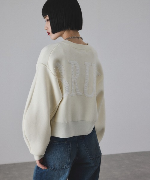 【新品】ADAM ET ROPE' サステナブルロゴパッチスウェットニット ADAM ET ROPÉ FEMME(アダム エ ロペ ファム) / 【サステナブル