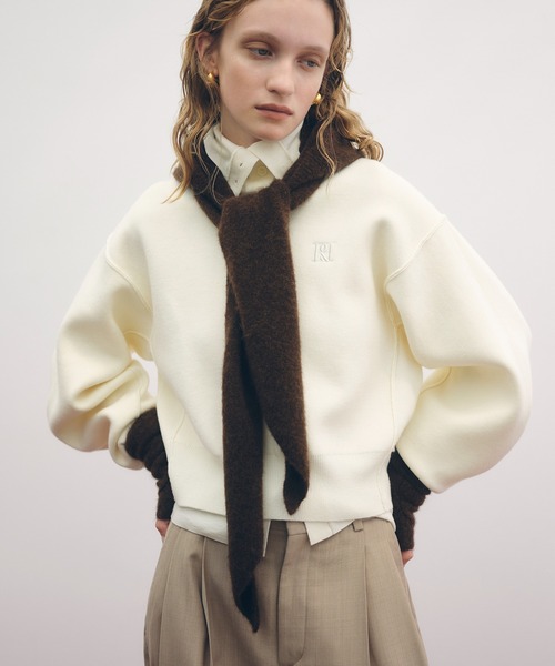 サステナブル】ロゴパッチスウェットニット（ニット/セーター）｜ADAM