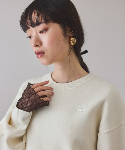 サステナブル】ロゴパッチスウェットニット（ニット/セーター）｜ADAM
