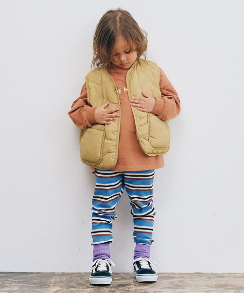 p.premier（ピードットプルミエ）の「【ジュニア対応】イロチ買いしたいナンバリングとロゴの長袖Tシャツ（Tシャツ/カットソー・キッズ・ブラウン/グリーン/グレー/オフホワイト/チャコール/イエロー・80/90/100/110/120/130/140）」の9枚目の写真