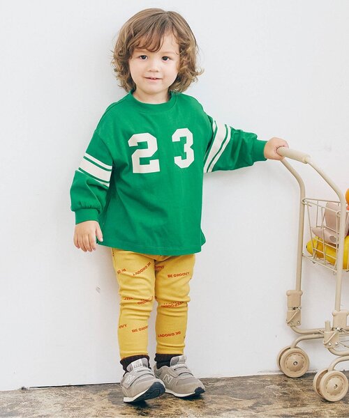 p.premier（ピードットプルミエ）の「【ジュニア対応】イロチ買いしたいナンバリングとロゴの長袖Tシャツ（Tシャツ/カットソー・キッズ・ブラウン/グリーン/グレー/オフホワイト/チャコール/イエロー・80/90/100/110/120/130/140）」の17枚目の写真