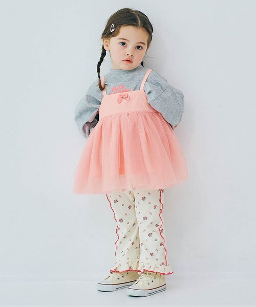 p.premier（ピードットプルミエ）の「【ジュニア対応】イロチ買いしたいナンバリングとロゴの長袖Tシャツ（Tシャツ/カットソー・キッズ・ブラウン/グリーン/グレー/オフホワイト/チャコール/イエロー・80/90/100/110/120/130/140）」の19枚目の写真