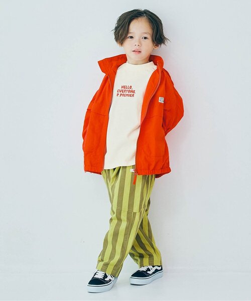 p.premier（ピードットプルミエ）の「【ジュニア対応】イロチ買いしたいナンバリングとロゴの長袖Tシャツ（Tシャツ/カットソー・キッズ・ブラウン/グリーン/グレー/オフホワイト/チャコール/イエロー・80/90/100/110/120/130/140）」の21枚目の写真