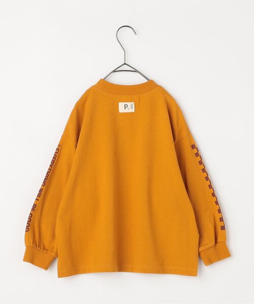 p.premier(ピードットプルミエ)の「【ジュニア対応】イロチ買いしたいナンバリングとロゴの長袖Tシャツ(Tシャツ/カットソー・キッズ・ブラウン/グリーン/グレー/オフホワイト/チャコール/イエロー・80/90/100/110/120/130/140)」の21枚目の写真