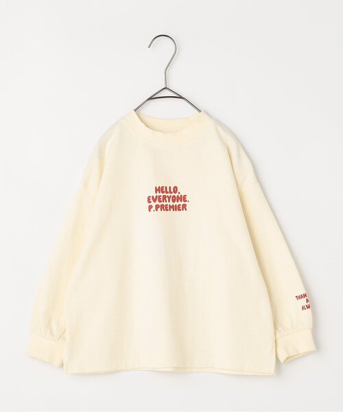 p.premier(ピードットプルミエ)の「【ジュニア対応】イロチ買いしたいナンバリングとロゴの長袖Tシャツ(Tシャツ/カットソー・キッズ・ブラウン/グリーン/グレー/オフホワイト/チャコール/イエロー・80/90/100/110/120/130/140)」の12枚目の写真