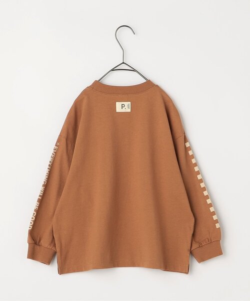 p.premier(ピードットプルミエ)の「【ジュニア対応】イロチ買いしたいナンバリングとロゴの長袖Tシャツ(Tシャツ/カットソー・キッズ・ブラウン/グリーン/グレー/オフホワイト/チャコール/イエロー・80/90/100/110/120/130/140)」の11枚目の写真