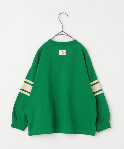 p.premier(ピードットプルミエ)の「【ジュニア対応】イロチ買いしたいナンバリングとロゴの長袖Tシャツ(Tシャツ/カットソー・キッズ・ブラウン/グリーン/グレー/オフホワイト/チャコール/イエロー・80/90/100/110/120/130/140)」の9枚目の写真