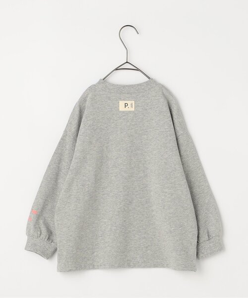 p.premier(ピードットプルミエ)の「【ジュニア対応】イロチ買いしたいナンバリングとロゴの長袖Tシャツ(Tシャツ/カットソー・キッズ・ブラウン/グリーン/グレー/オフホワイト/チャコール/イエロー・80/90/100/110/120/130/140)」の8枚目の写真