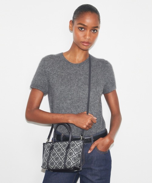 Tモノグラム ペリー ミニ トートバッグ（ショルダーバッグ）｜TORY