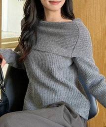 ジルバイ リブベーシックスカラップ オフショルニット JILL by JILL STUART（ジルバイジルスチュアート）の「◇リブ