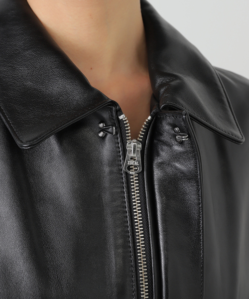 FRAMeWORK(フレームワーク)の「LOEFF/ロエフ LAMB LTR FLHT ジャケット(ライダースジャケット・レディース・ブラック・FREE)」の17枚目の写真