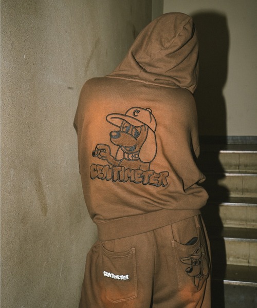 centimeter(センチメーター)の「CMT ruler zip hoodie(パーカー・メンズ・ブラウン/ネイビー/ブラック/杢グレー・MEDIUM/LARGE/X-LARGE)」の7枚目の写真