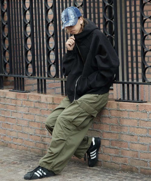 Theater code(シアターコード)の「High-Neck Zip-Up Hoodie/ハイネックジップパーカーメンズ(パーカー・メンズ・ブラック/グレー・L/M)」の17枚目の写真