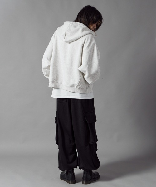 Theater code(シアターコード)の「High-Neck Zip-Up Hoodie/ハイネックジップパーカーメンズ(パーカー・メンズ・ブラック/グレー・L/M)」の12枚目の写真