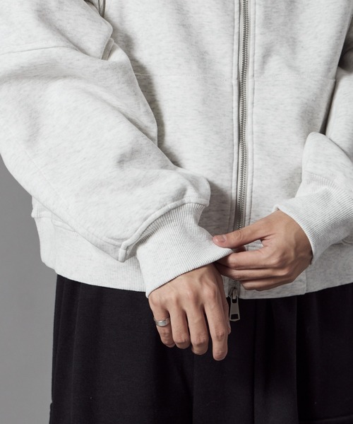 Theater code(シアターコード)の「High-Neck Zip-Up Hoodie/ハイネックジップパーカーメンズ(パーカー・メンズ・ブラック/グレー・L/M)」の3枚目の写真