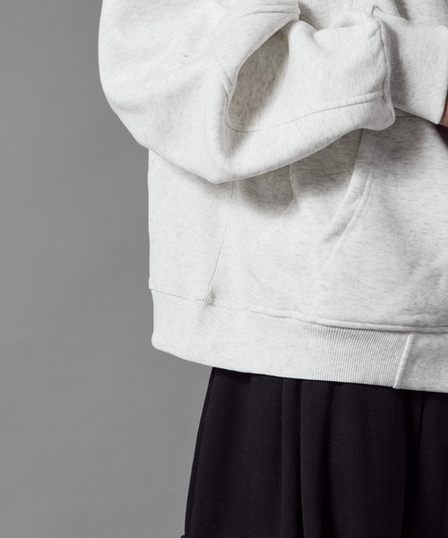 Theater code(シアターコード)の「High-Neck Zip-Up Hoodie/ハイネックジップパーカーメンズ(パーカー・メンズ・ブラック/グレー・L/M)」の4枚目の写真