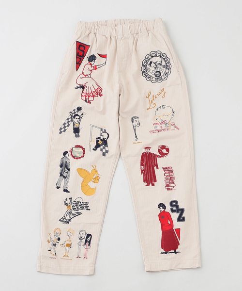 samuel zelig サミュエル ゼリグ　ハーフパンツ　ショーツ SAMUEL ZELIG(サミュエルゼリグ) 刺繍 ナチュラルシードコットン