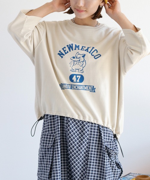 cepo(セポ)の「ミニ裏毛スソドロストプルオーバー(Tシャツ/カットソー・レディース・ワイン/チャコール/ベージュ・M)」の20枚目の写真