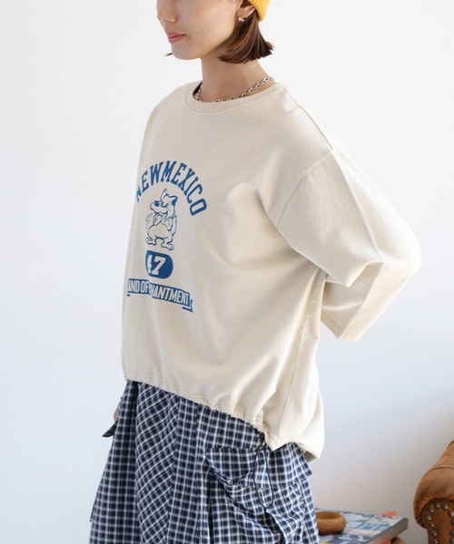 cepo(セポ)の「ミニ裏毛スソドロストプルオーバー(Tシャツ/カットソー・レディース・ワイン/チャコール/ベージュ・M)」の21枚目の写真