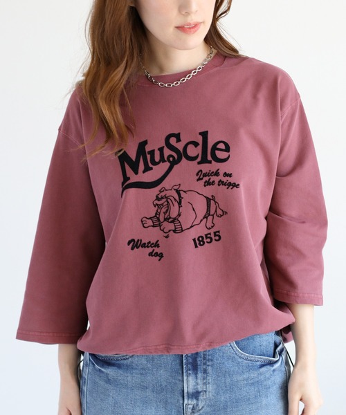 cepo(セポ)の「ミニ裏毛スソドロストプルオーバー(Tシャツ/カットソー・レディース・ワイン/チャコール/ベージュ・M)」の9枚目の写真