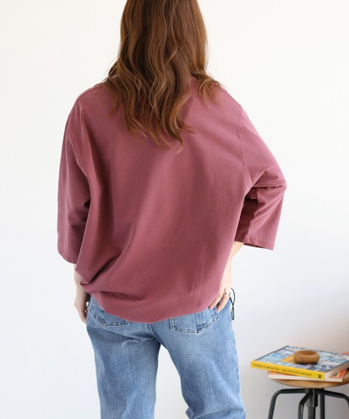 cepo(セポ)の「ミニ裏毛スソドロストプルオーバー(Tシャツ/カットソー・レディース・ワイン/チャコール/ベージュ・M)」の13枚目の写真