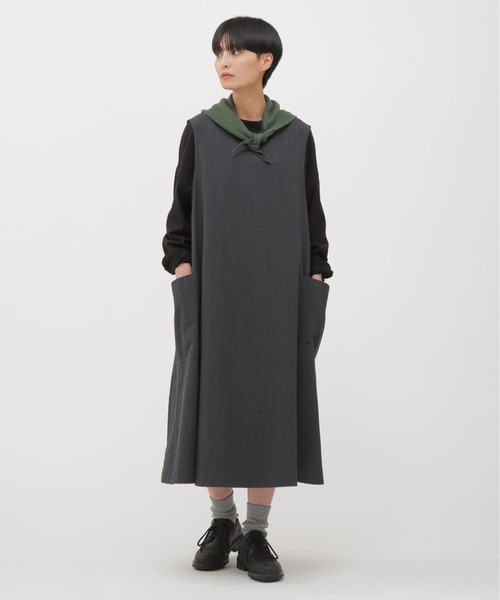 MHL：COTTON WOOLワンピース MHL.（エムエイチエル）の「SANDED COTTON LINEN（ワンピース