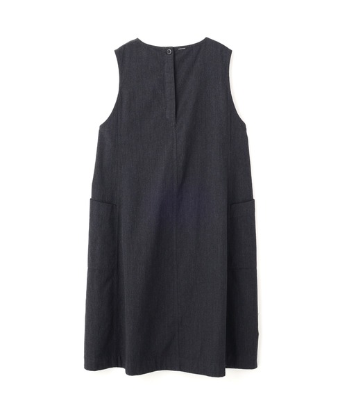 MHL.(エムエイチエル)の「WOOL COTTON TWILL(ワンピース・レディース・チャコール・1/2)」の4枚目の写真