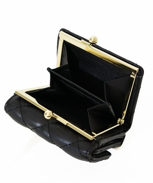 PAUL & JOE ACCESSOIRES(ポールアンドジョーアクセソワ)の「【PAUL & JOE ACCESSOIRES /ポール アンド ジョー アクセソワ 】 QUILTING チャーム付きがま口ミニウォレット(財布・レディース・ピンク/ブラック/アイボリー・FREE)」の8枚目の写真