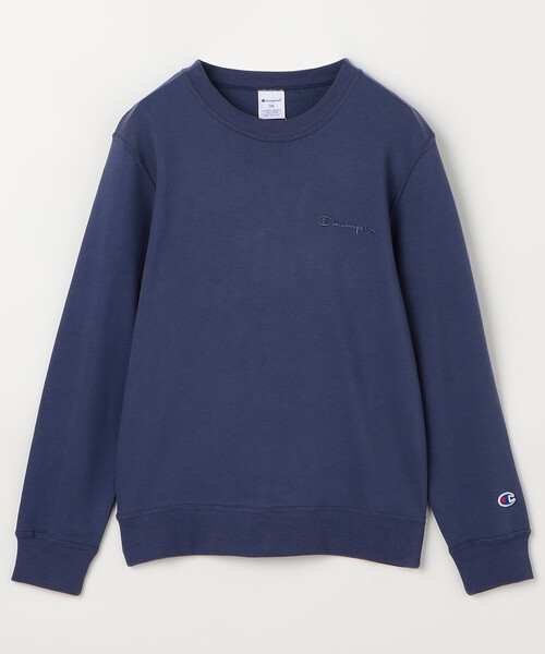Champion(チャンピオン)の「限定展開 Champion/チャンピオン キッズ クルーネックスウェットシャツ / CK-C001(スウェット・メンズ・ネイビー/ベージュ/ブラック・120/110/150/140/130)」の3枚目の写真