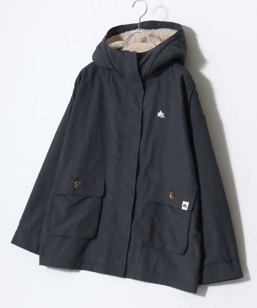 LOGOS(ロゴス)の「2025AW LOGOS/ロゴス 撥水 ナイロンタスラン 裏フリース マウンテンパーカー フーディージャケット(マウンテンパーカー・レディース・スミクロ/カーキ/エンジ/ベージュ・LL/L/M)」の2枚目の写真