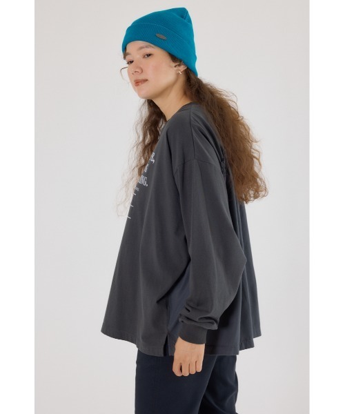 RODEO CROWNS WIDE BOWL（ロデオクラウンズワイドボウル）の「バックドッキングロングスリーブTシャツ（Tシャツ/カットソー・レディース・カーキ/オフホワイト/ダークオレンジ/チャコールグレー・FREE）」の6枚目の写真