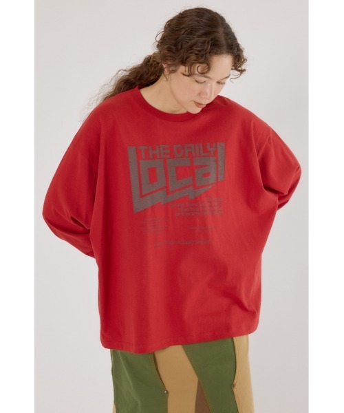 RODEO CROWNS WIDE BOWL（ロデオクラウンズワイドボウル）の「バックドッキングロングスリーブTシャツ（Tシャツ/カットソー・レディース・カーキ/オフホワイト/ダークオレンジ/チャコールグレー・FREE）」の18枚目の写真