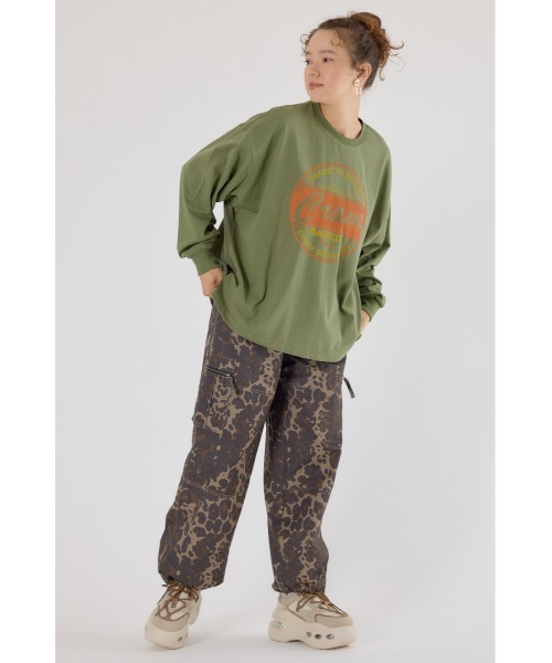 RODEO CROWNS WIDE BOWL（ロデオクラウンズワイドボウル）の「バックドッキングロングスリーブTシャツ（Tシャツ/カットソー・レディース・カーキ/オフホワイト/ダークオレンジ/チャコールグレー・FREE）」の15枚目の写真