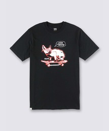 ウィメンズ スケートキャット Tシャツ / SKATE CAT GFX TEE Black VN000GU4BLK1
