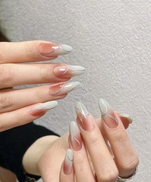 ONEP STAR（ワンピスター）の「簡単にネイルチップ ハンドネイルチップ ニュアンスカラー（ネイルシール/ネイルチップ）」