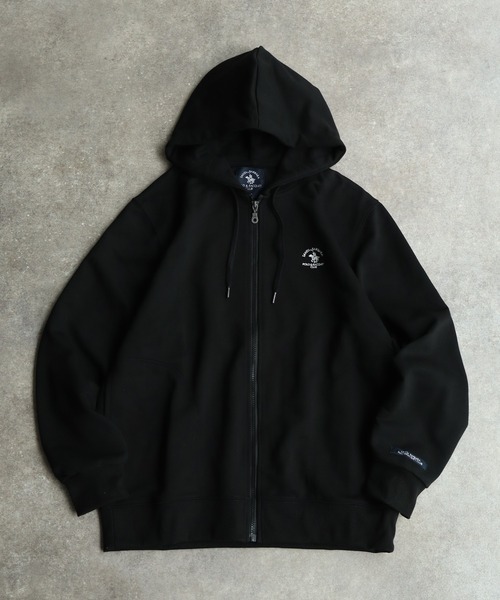Santa Barbara Polo & Racquet Club(サンタ・バーバラ・ポロ & ラケット・クラブ)の「【Santa Barbara Polo & Racquet Club / サンタバーバラ ポロ & ラケット クラブ】ロゴ刺繍 スウェット フルジップ パーカー(パーカー・メンズ・オートミール/トップグレー/チャコールグレー/ブラック・L/LL/M)」の2枚目の写真