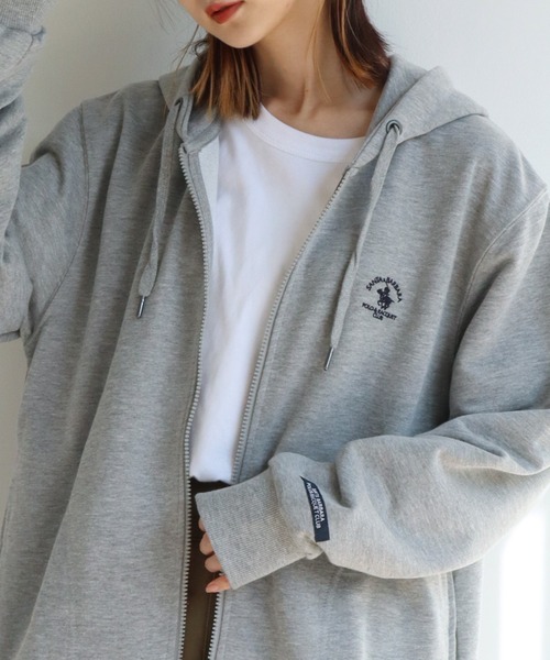Santa Barbara Polo & Racquet Club(サンタ・バーバラ・ポロ & ラケット・クラブ)の「【Santa Barbara Polo & Racquet Club / サンタバーバラ ポロ & ラケット クラブ】ロゴ刺繍 スウェット フルジップ パーカー(パーカー・メンズ・オートミール/トップグレー/チャコールグレー/ブラック・L/LL/M)」の3枚目の写真