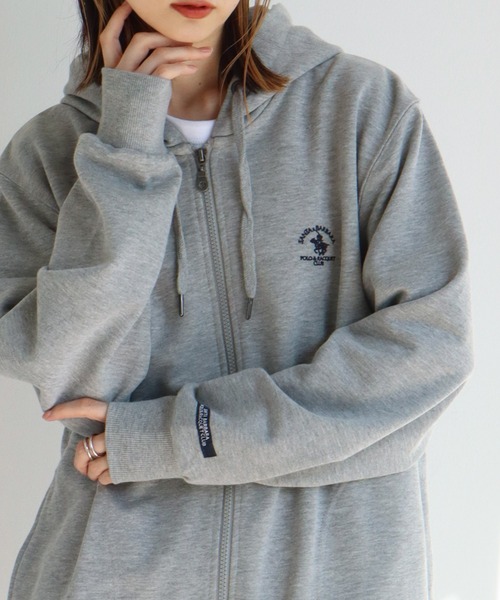 Santa Barbara Polo & Racquet Club(サンタ・バーバラ・ポロ & ラケット・クラブ)の「【Santa Barbara Polo & Racquet Club / サンタバーバラ ポロ & ラケット クラブ】ロゴ刺繍 スウェット フルジップ パーカー(パーカー・メンズ・オートミール/トップグレー/チャコールグレー/ブラック・L/LL/M)」の9枚目の写真