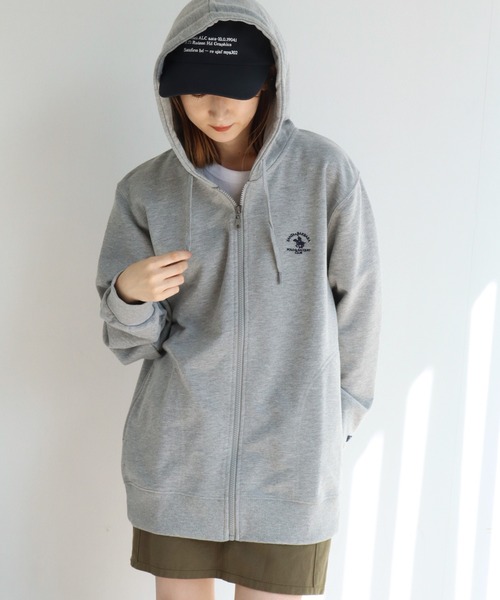 Santa Barbara Polo & Racquet Club(サンタ・バーバラ・ポロ & ラケット・クラブ)の「【Santa Barbara Polo & Racquet Club / サンタバーバラ ポロ & ラケット クラブ】ロゴ刺繍 スウェット フルジップ パーカー(パーカー・メンズ・オートミール/トップグレー/チャコールグレー/ブラック・L/LL/M)」の11枚目の写真
