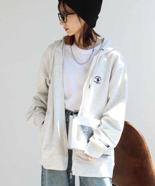 Santa Barbara Polo & Racquet Club(サンタ・バーバラ・ポロ & ラケット・クラブ)の「【Santa Barbara Polo & Racquet Club / サンタバーバラ ポロ & ラケット クラブ】ロゴ刺繍 スウェット フルジップ パーカー(パーカー・メンズ・オートミール/トップグレー/チャコールグレー/ブラック・L/LL/M)」の14枚目の写真