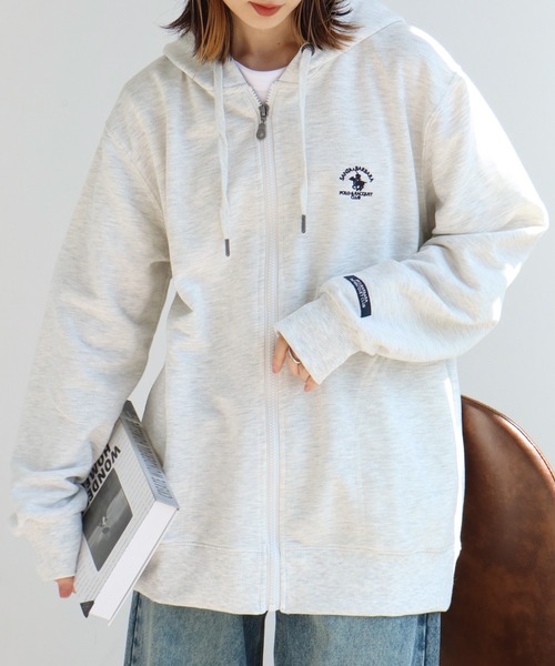 Santa Barbara Polo & Racquet Club(サンタ・バーバラ・ポロ & ラケット・クラブ)の「【Santa Barbara Polo & Racquet Club / サンタバーバラ ポロ & ラケット クラブ】ロゴ刺繍 スウェット フルジップ パーカー(パーカー・メンズ・オートミール/トップグレー/チャコールグレー/ブラック・L/LL/M)」の15枚目の写真