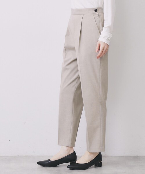 index(インデックス)の「ウールライクストレッチテーパードパンツ/セットアップ対応【洗濯機OK】(その他パンツ・レディース・ブラック/ベージュ/グレー・36/38/40/42)」の12枚目の写真