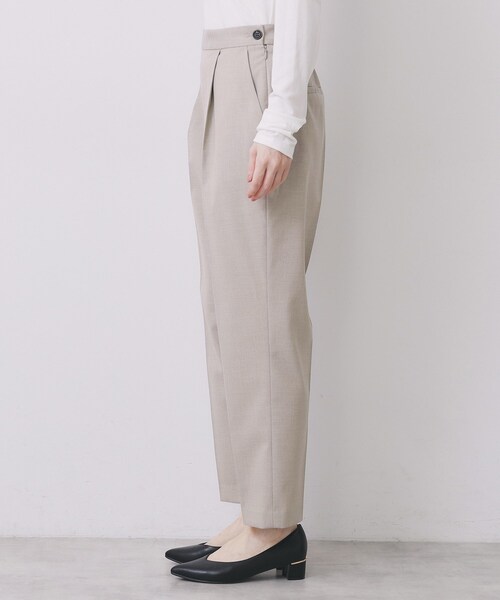 index(インデックス)の「ウールライクストレッチテーパードパンツ/セットアップ対応【洗濯機OK】(その他パンツ・レディース・ブラック/ベージュ/グレー・36/38/40/42)」の19枚目の写真