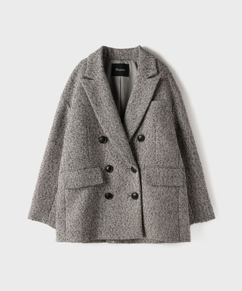 Diagram(ダイアグラム)の「カルゼツイードダブルジャケット(その他アウター・レディース・グレー/ブラウン・38/36)」の4枚目の写真