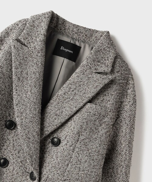 Diagram(ダイアグラム)の「カルゼツイードダブルジャケット(その他アウター・レディース・グレー/ブラウン・38/36)」の6枚目の写真